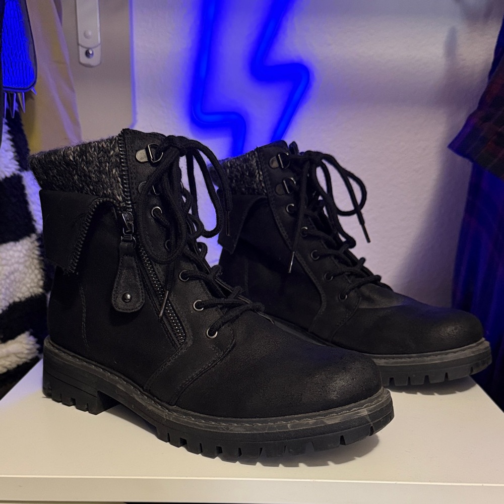 Cliffs by WHITE MOUNTAIN Black Combat Boots